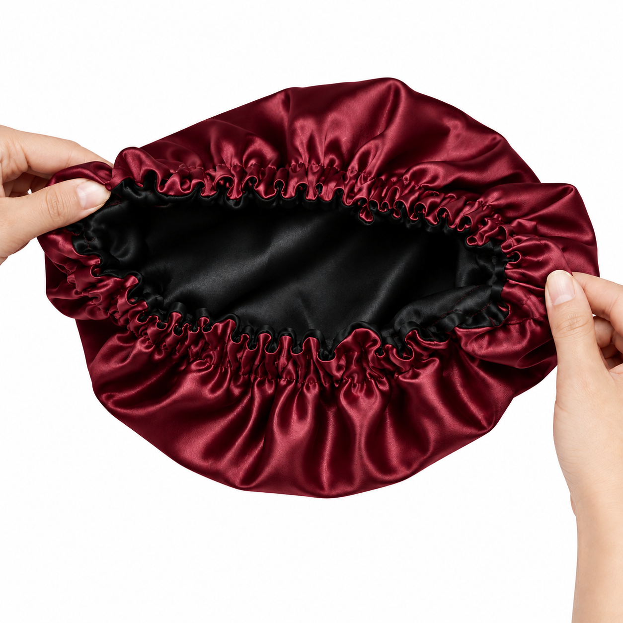 Satin Bonnet with 2 Satin Scrunchies Combo Set - Image 3